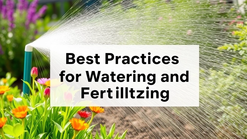 Best Practices for Watering and Fertilizing