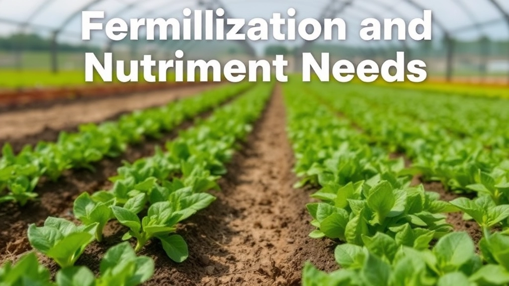 Fertilization and Nutrient Needs