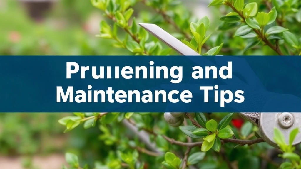 Pruning and Maintenance Tips