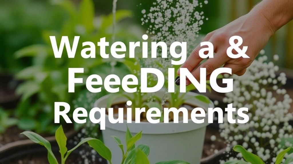 Watering and Feeding Requirements